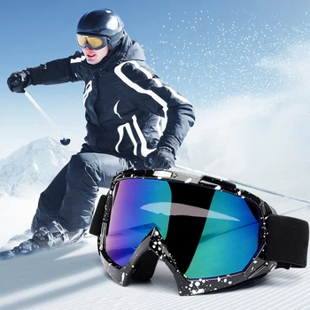 Лыжные очки UV400 Пылезащитные Большие Лыжные Маски Очки Для Катания На лыжах, Снегу, Мужчинах, женщинах, Сноуборде, мотокроссе, Очках для гонок на байках, квадроциклах