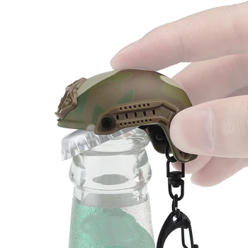 1 шт. креативная модель шлема брелок для ключей Мини Портативная Открывалка для бутылок брелок для Ключей Рюкзак Шарм Военный вентилятор аксессуары подарок