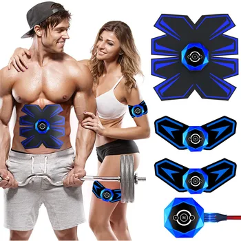 Новый тоник для мышц живота, USB Перезаряжаемый Миостимулятор Smart EMS, Сжигающий жир, Тренажер для домашнего фитнеса Для мужчин и женщин, придающий форму телу