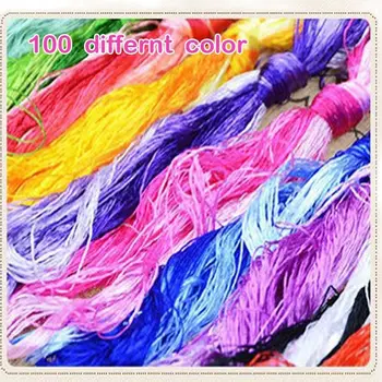 100 штук шелковой вышивки/Сучжоуской вышивальной нити/обычной цветной шелковой нити/маленьких палочек ручной вышивки для вышивания