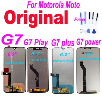 Оригинал Для Motorola Moto G7 Power Display XT1955 LCD G7 Plus Сенсорный экран Дигитайзер G7 Play Замена ЖК-дисплея XT1952 LCD Для G7
