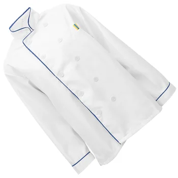 Куртки Мужские, защищенные от брызг комбинезоны Женская униформа Прямая поставка Пальто шеф-повара Удобные тканевые пальто для ресторана