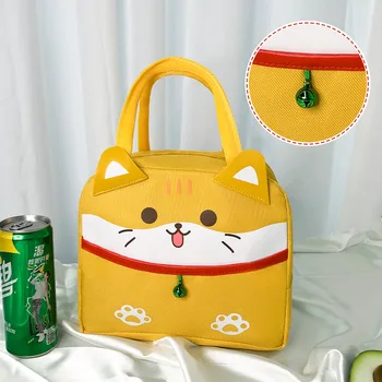 Новая мультяшная сумка для ланча, женские толстые термосумки для хранения продуктов, Детские изолированные сумки для еды Большой емкости, подарок для учителя