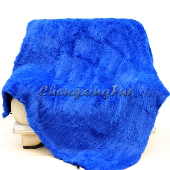 Одеяло из кроличьего меха ручной вязки CX-D-10K 150x130 см ~ Прямая доставка