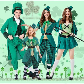 Женщины Ирландия, День Святого Патрика, Счастливый костюм Феи-Лепрекона, Ирландский гоблин для взрослых, Карнавальный костюм на Хэллоуин