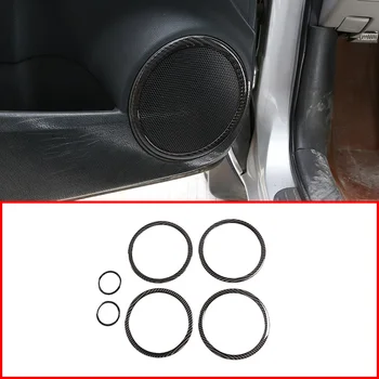 Автомобильные Аксессуары Для внутренней двери, Кольцо для клаксона Из настоящего Углеродного волокна (мягкое) Для Toyota Old RAV4 2006-2012, Комплект из 6 предметов